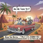 Are We There Yet Road Trip Rhythm Miles To Go Journey Kid Almost At The Finish Line